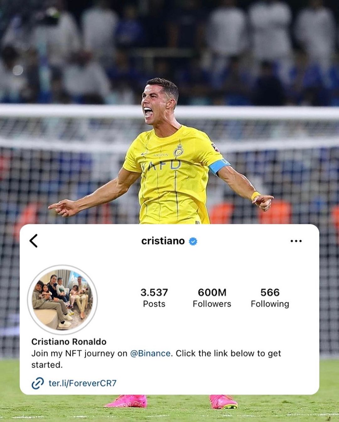 Wow! Pertama di Dunia, Ig Cristiano Ronaldo Punya 600 Juta Pengikut