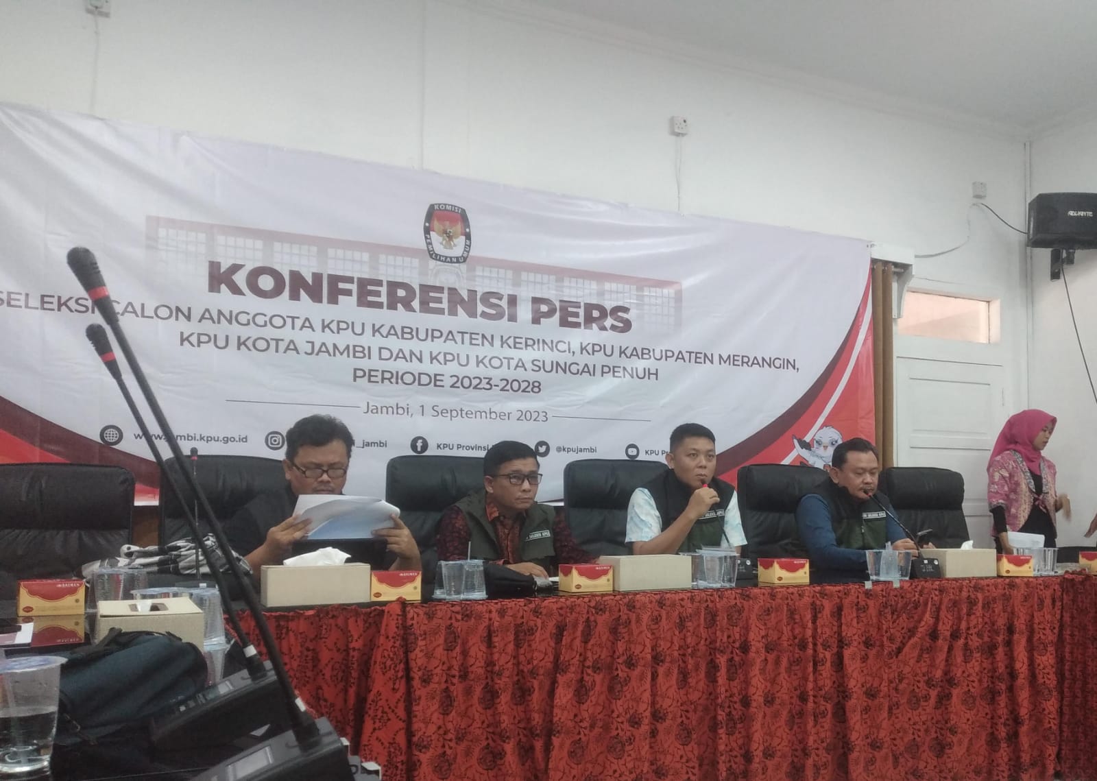 Timsel Umumkan Jadwal Pendaftaran Calon Anggota KPU di Empat Kabupaten Kota Provinsi Jambi