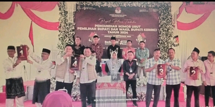 Pertarungan Memanas! Kandidat Bupati Kerinci Berebut Nomor Urut