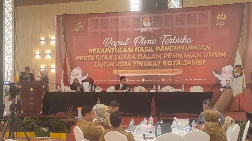 KPU Kota Jambi Gelar Rapat Pleno Rekapitulasi Hasil Pemilu 2024