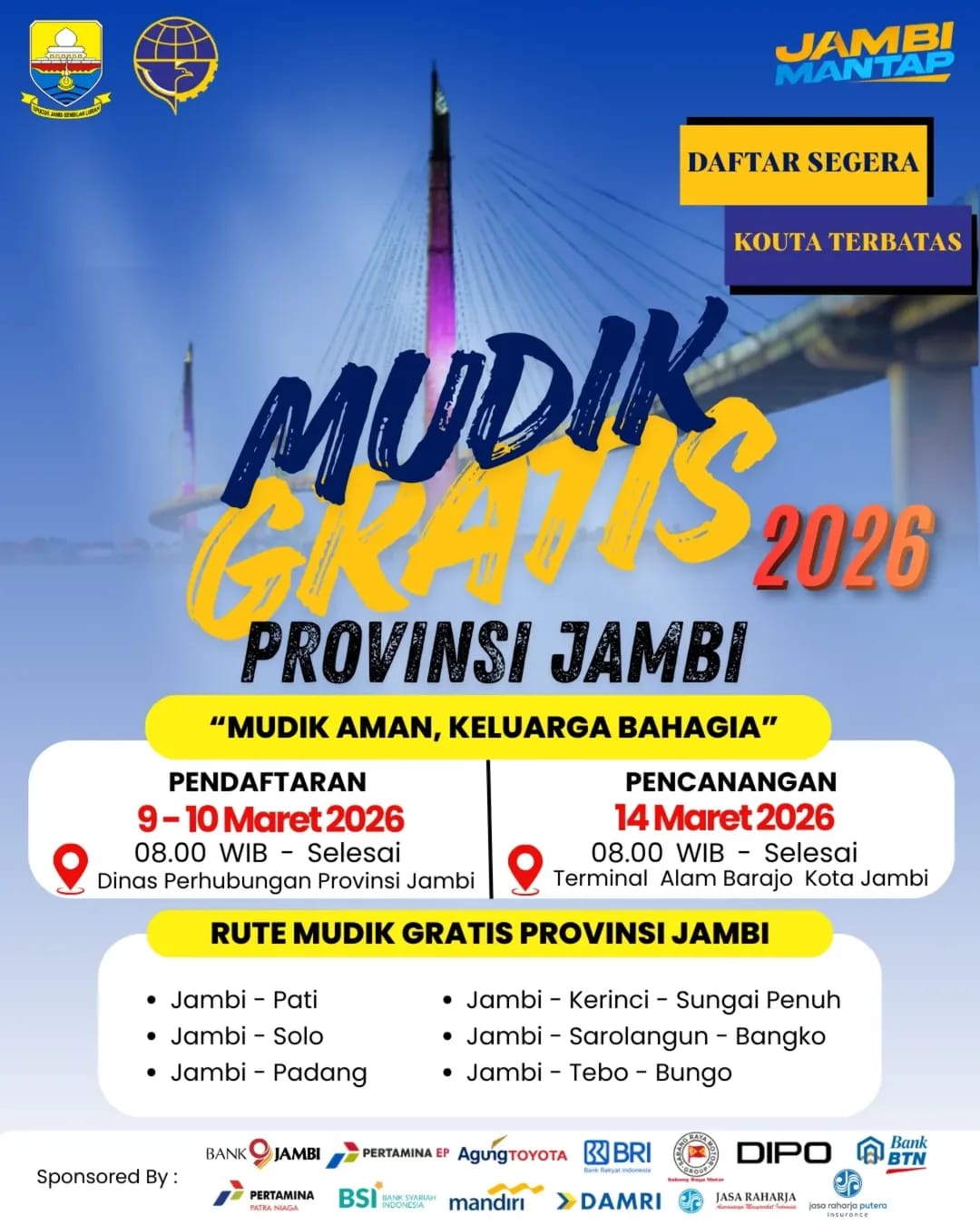 Mudik Gratis Disambut Warga Jambi, Pelaku Travel Berharap Pemerintah Libatkan Armada Lokal