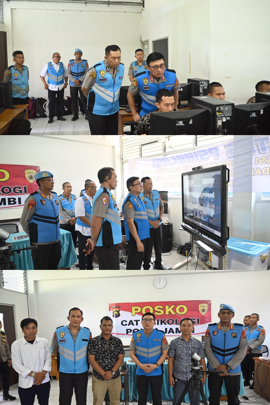 Pantau CAT Psikologi, Wakapolda Jambi Tekankan Seleksi Bersih