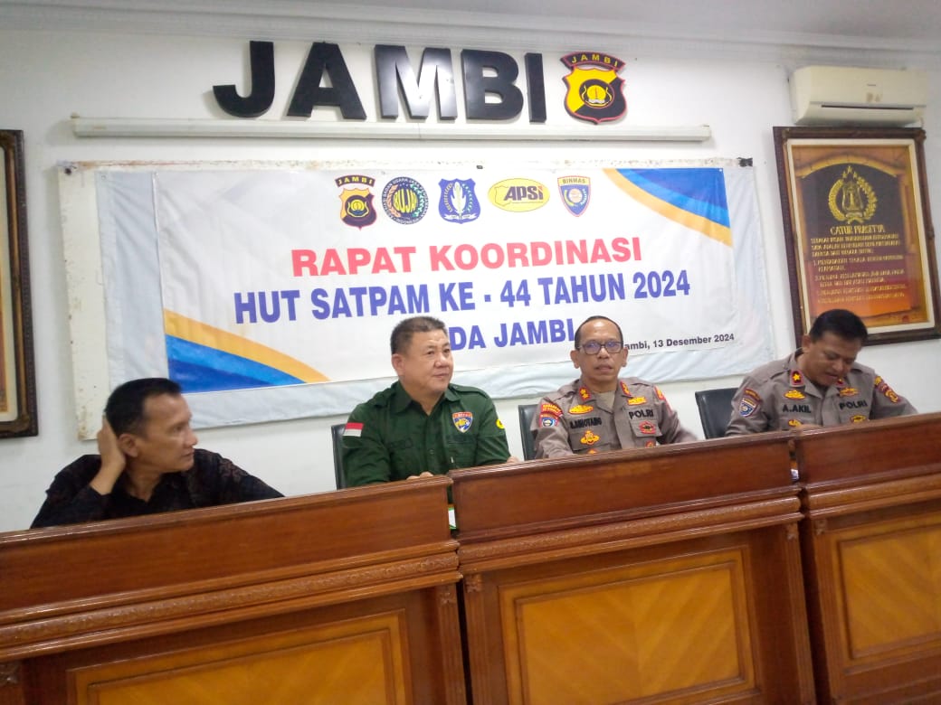 Sambut HUT ke-44, Satpam Gelar Rapat Koordinasi di Polda Jambi