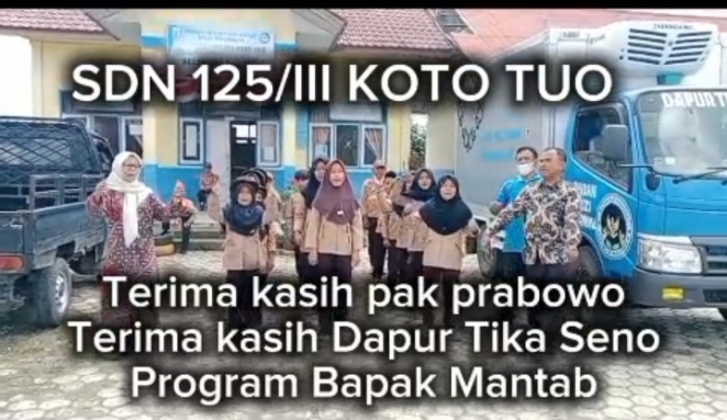 SDN 125/III Koto Tuo Apresiasi Program Makan Bergizi Gratis Presiden Prabowo