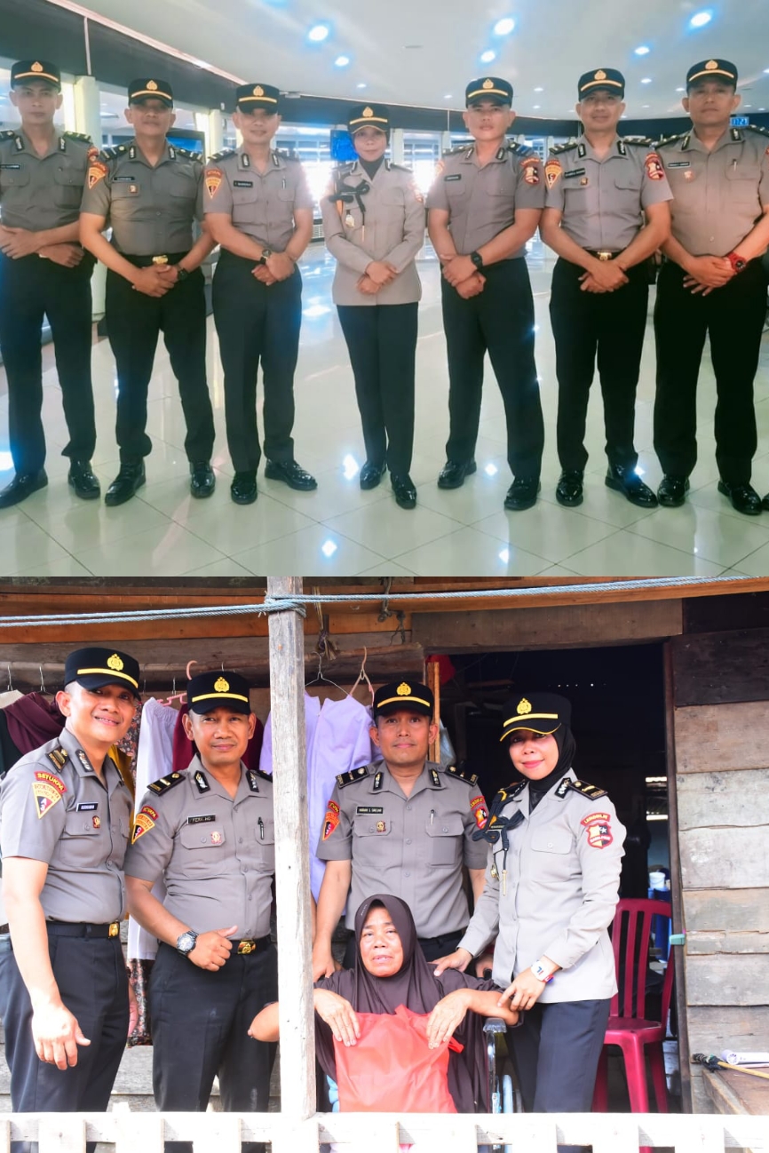 Naik Ketek Bawa Kursi Roda, Siswa SIP Angkatan 54 Polda Jambi Sentuh Hati Warga Jambi